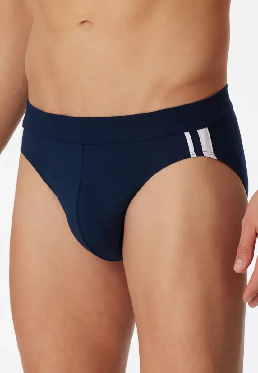 Schiesser 3-pack heren Rio slip 95/5 - Stripe - Hoog opgesneden heren onderbroek - Stoffen band - Biologisch katoen