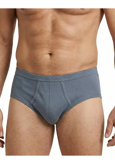 Beeren 2-pak heren slips met gulp antraciet