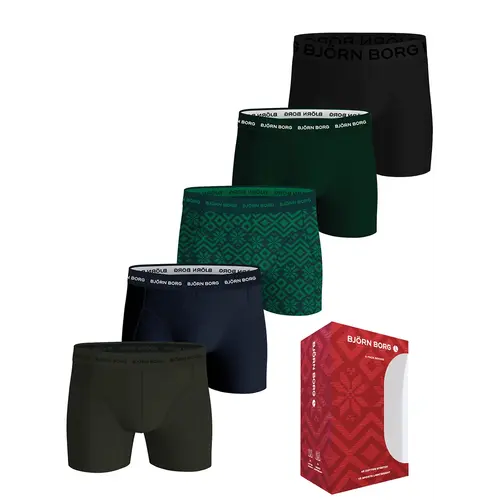 Bjorn Borg 5-Pack heren boxershorts - Cotton Stretch  - X-mas