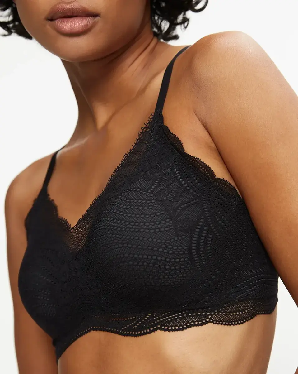 Triumph Lift Smart push up Bh zonder beugel - kanten Beugelloze bh met smalle bandjes - voorgevormd