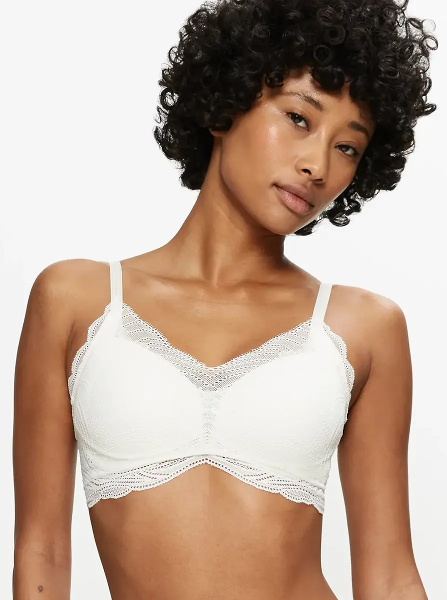 Triumph Lift Smart push up Bh zonder beugel - kanten Beugelloze bh met smalle bandjes - voorgevormd