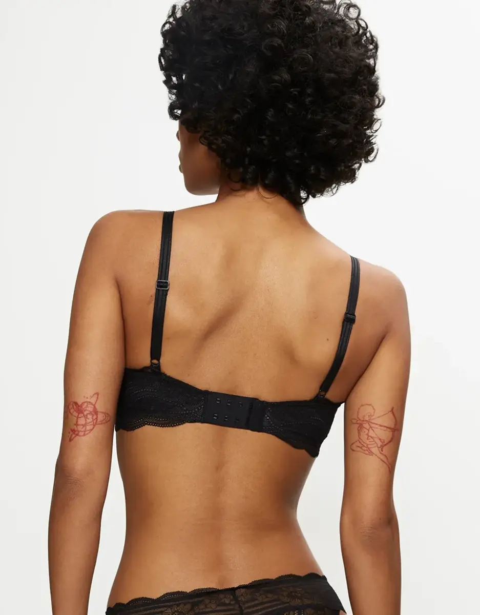 Triumph Lift Smart push up Bh zonder beugel - kanten Beugelloze bh met smalle bandjes - voorgevormd