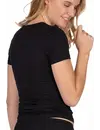 Nina von C dames T-shirt biologisch katoen zwart - Duurzaam Vrouwen ondershirt  korte mouwen - Ronde hals