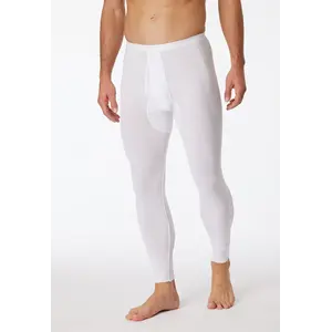 Schiesser lange onderbroek heren - Feinrip met gulp - 100% katoenen heren pantalon met sluiting