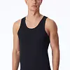Schiesser 2-Pack heren hemden - Authentic - Elastisch katoenen mannen onderhemd - Singlet heren - Zwart - Wit