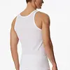 Schiesser 2-Pack heren hemden - Authentic - Elastisch katoenen mannen onderhemd - Singlet heren - Zwart - Wit