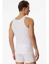 Schiesser 2-Pack heren hemden - Authentic - Elastisch katoenen mannen onderhemd - Singlet heren - Zwart - Wit