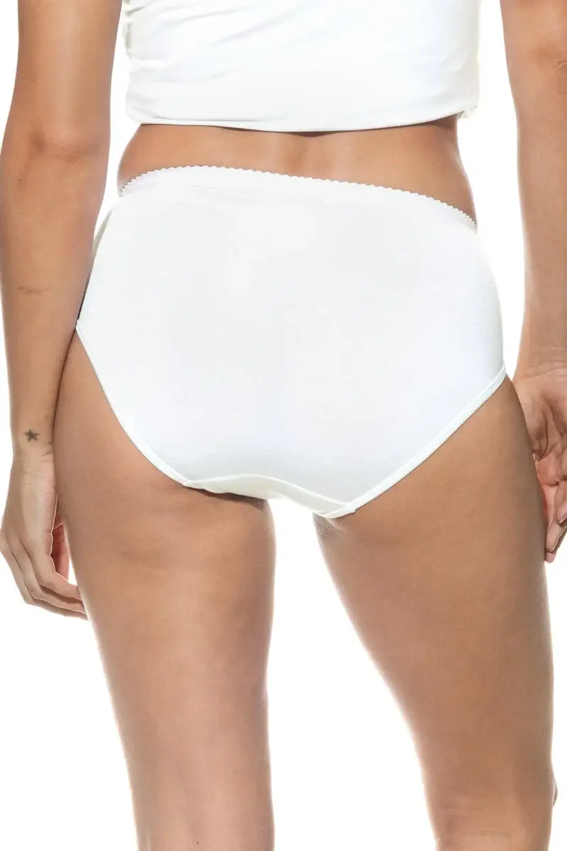Mey Lights dames heup slip - Elastisch katoenen dames onderbroek -Midi slip Katoenen kruisje