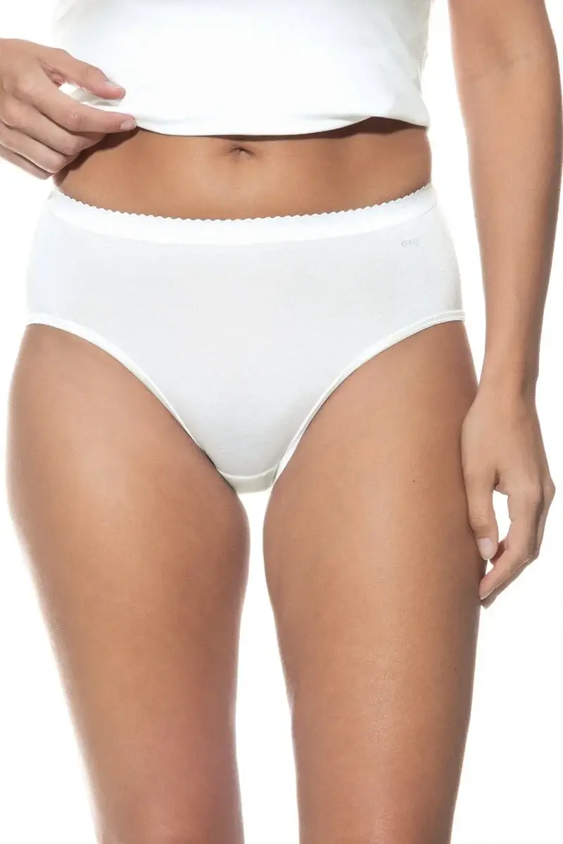 Mey Lights dames heup slip - Elastisch katoenen dames onderbroek -Midi slip Katoenen kruisje