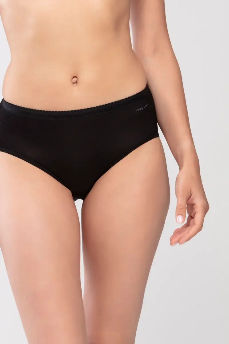Mey Lights dames heup slip - Elastisch katoenen dames onderbroek -Midi slip Katoenen kruisje