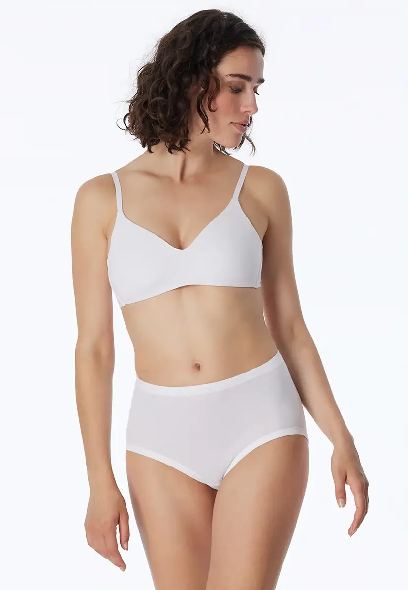 Schiesser 2-Pack Taille dames slips - Fein rib original - 100% biologisch katoenen dames onderbroek - Zachte randen - comfortabel
