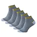 Gianvaglia 10-paar quarter sokken - korte werk sokken - Sneaker sokken - Badstof zool - Grijs