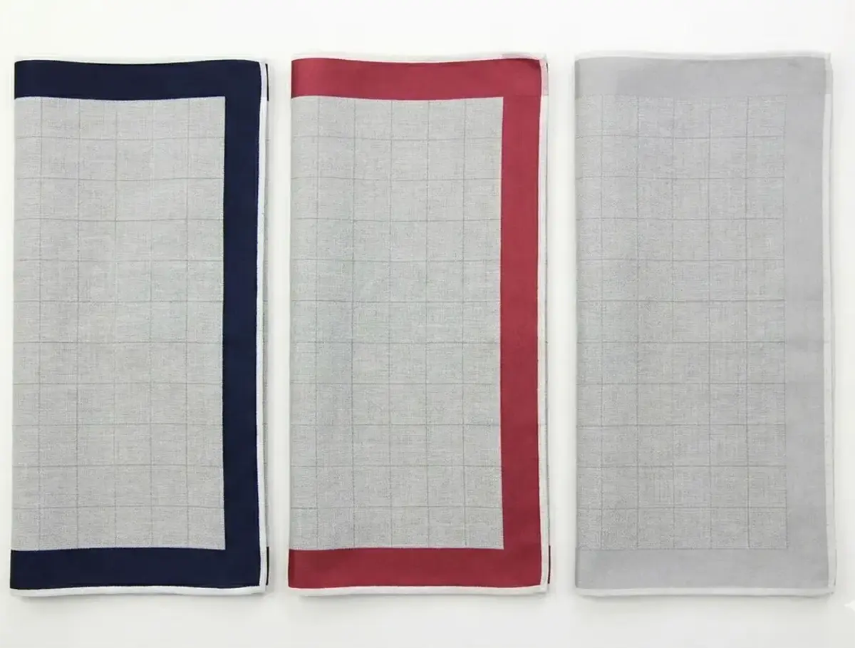 Swan 6 stuks Heren zakdoeken - Grey Lord - Katoenen luxe satijnen zakdoeken