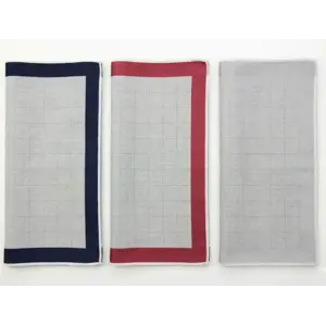 Swan 6 stuks Heren zakdoeken - Grey Lord - Katoenen luxe satijnen zakdoeken Swan 6 stuks Heren zakdoeken - Grey Lord - Katoenen luxe satijnen zakdoeken