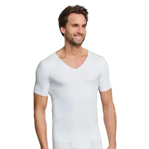 Schiesser business heren ondershirt - Naadloos laser cut - Perfect shirt voor onder je overhemd - Schijnt niet door - Diepe hals