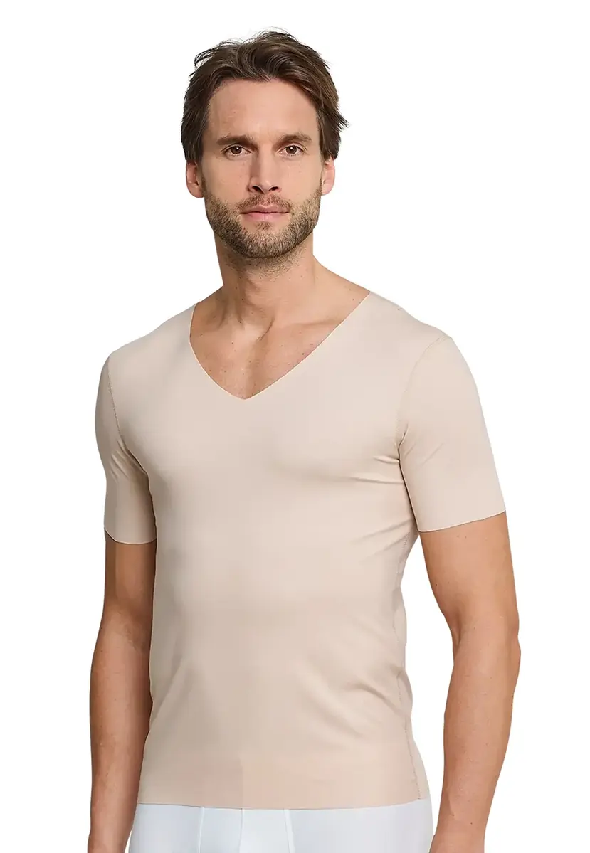 Schiesser business heren ondershirt - Naadloos laser cut - Perfect shirt voor onder je overhemd - Schijnt niet door - Diepe hals