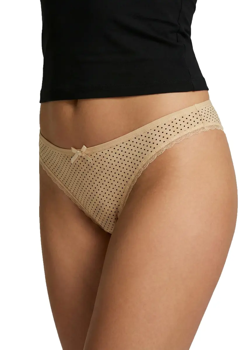 Fine woman 5-pack string Stippel - 806 - Multipack katoenen dames strings