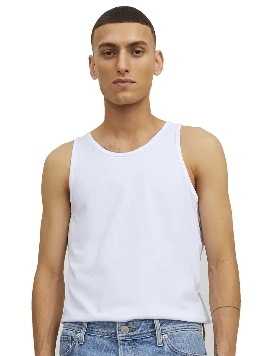 Jack & Jones 2-pack heren hemden - Pack - Tanktop - Katoenen heren onderhemden ronde hals