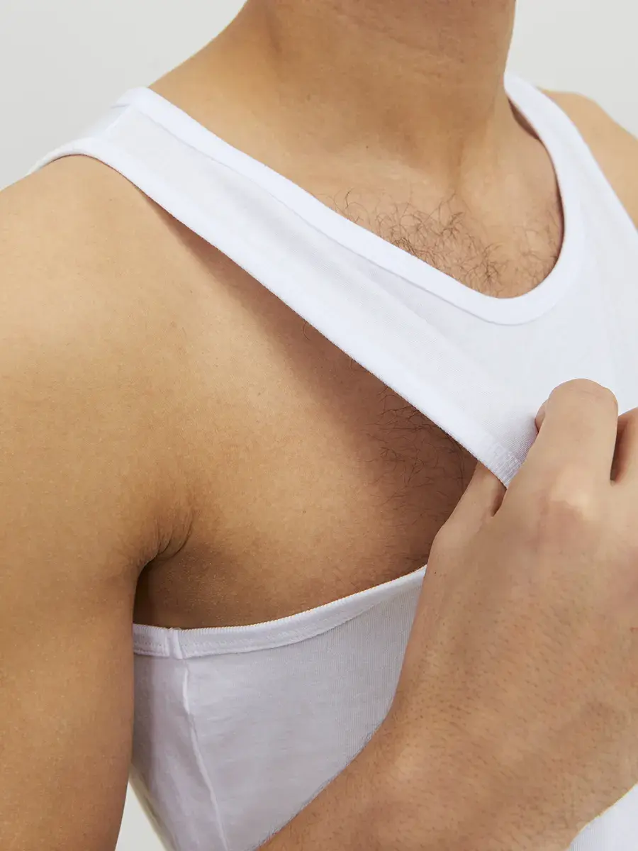 Jack & Jones 2-pack heren hemden - Pack - Tanktop - Katoenen heren onderhemden ronde hals