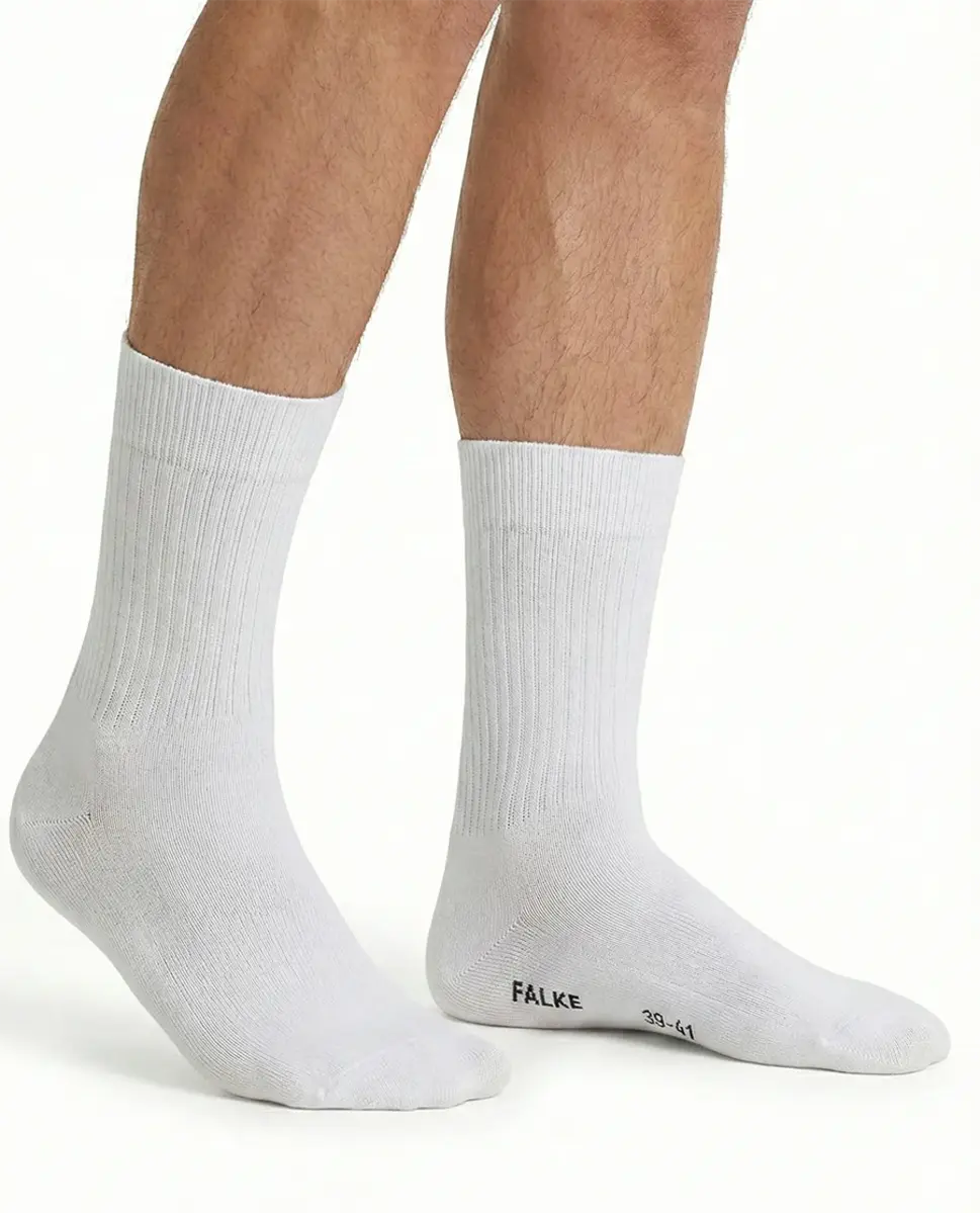 FALKE Dynamic Unisex sportsokken - Katoenen sportsokken met strepen voor dames en heren - witte sportsokken