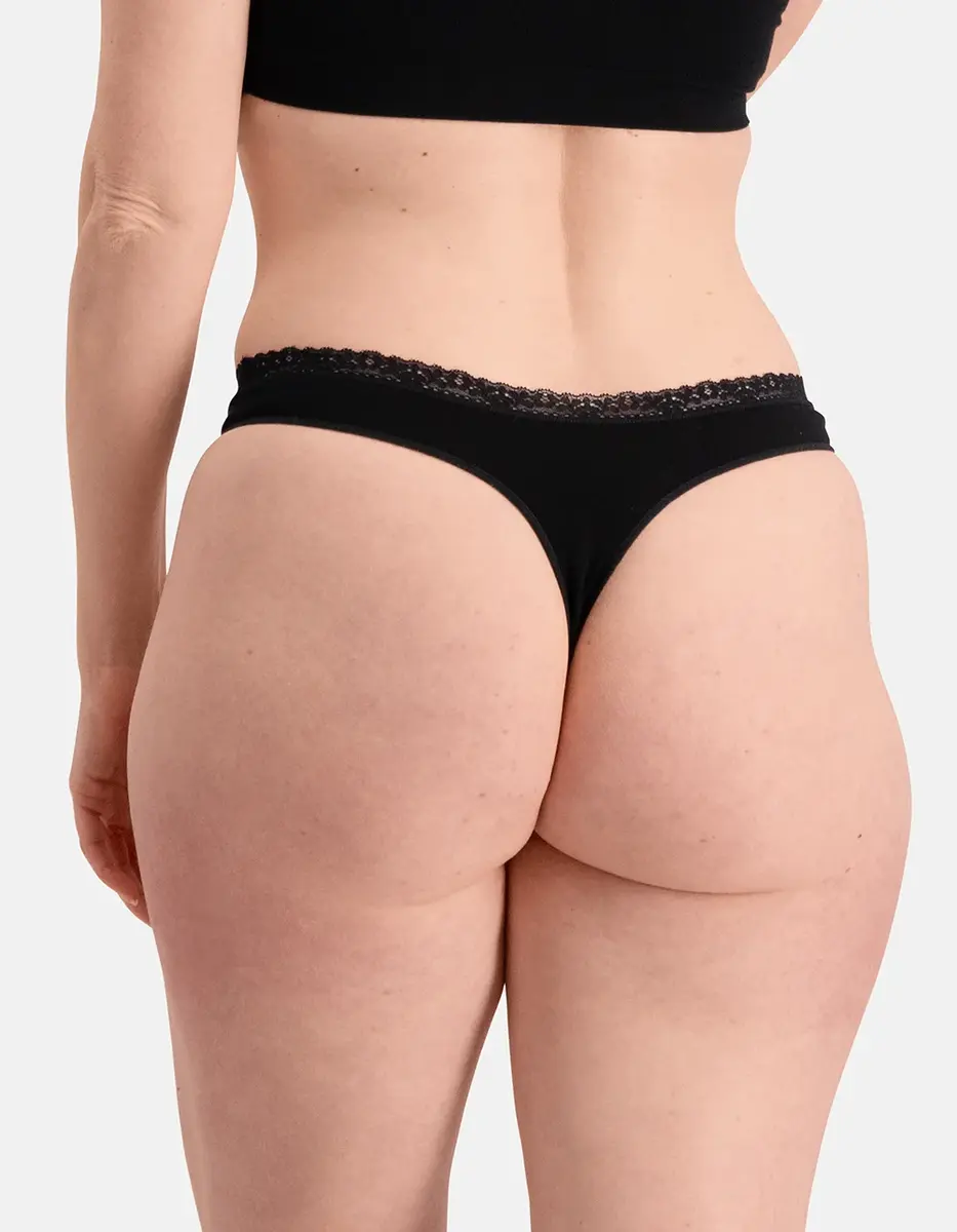 Bamboo Basics 3-pak strings dames - Amber - Comfortabele kanten bamboe strings Bamboo Basics 3-pak strings dames - Amber - Comfortabele kanten bamboe strings