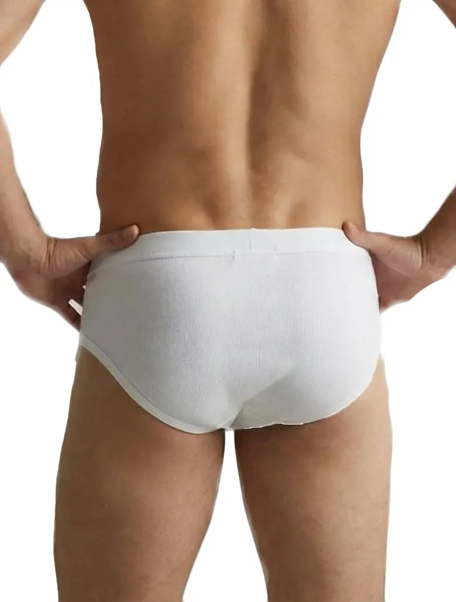 HL-tricot heren sport slip wit - 100% Katoen heren ondergoed - witte onderbroek mannen