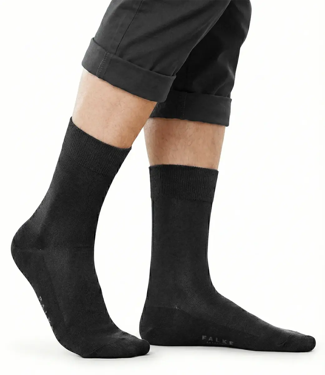 FALKE Tiago nette heren sokken - Bio katoenen sokken vooronder een pak - Business sokken - Hoge mannen sokken - Anti slip