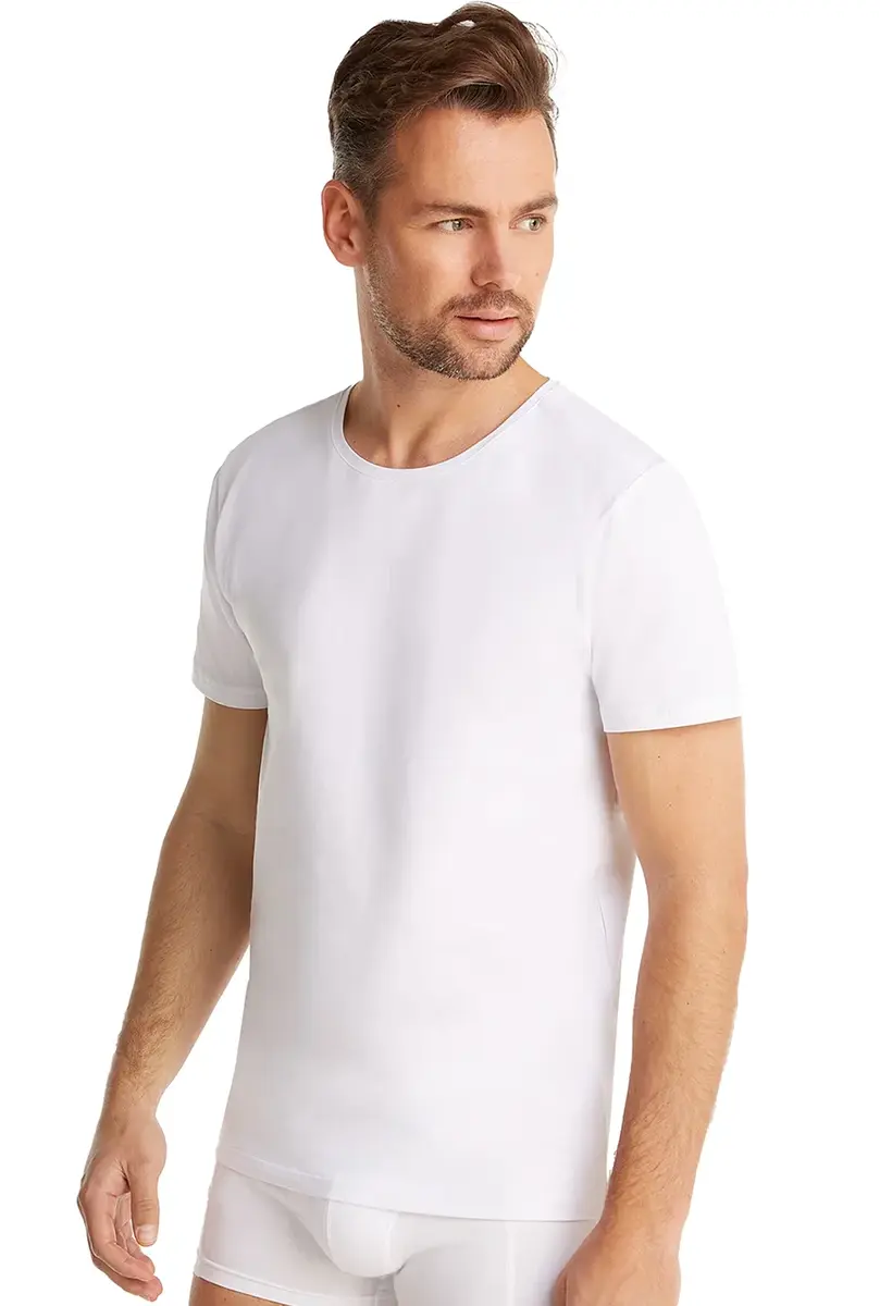 Ten Cate 2-Pack heren ondershirts biologisch katoen - Mannen T-shirts korte mouwen Wit en zwart