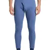 Beeren pantalon, blauwe streep, M2000 - Stevige lange heren onderbroek