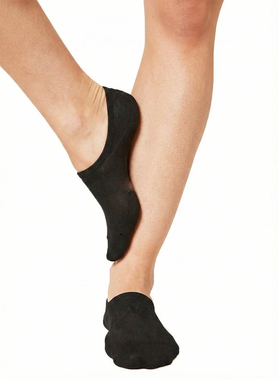 Basset 2-paar onzichtbare Footies bamboe sokken