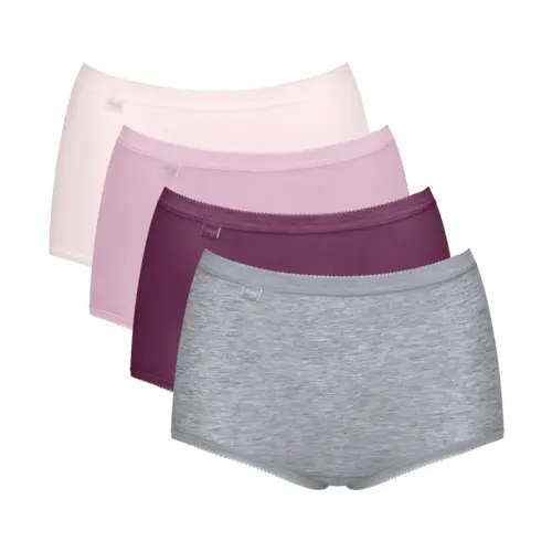 Sloggi 4-pack dames Basic Maxi slips - Pink combi