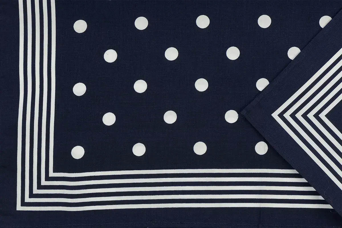 Boeren zakdoek Blauw stippel 54 x 54 cm