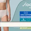 Sloggi 3-pack dames Go High Waist slip - Daily biologisch katoenen taille slips - Duurzame onderbroeken