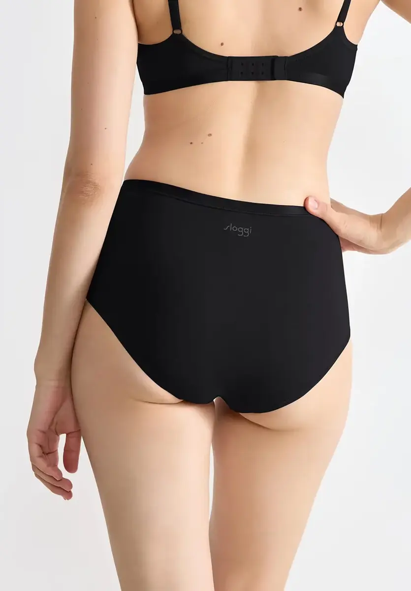 Sloggi 3-pack dames Go High Waist slip - Daily biologisch katoenen taille slips - Duurzame onderbroeken