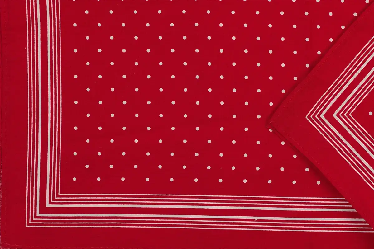 Boeren zakdoek rood kleine stippel 55 x 55 cm - Katoen