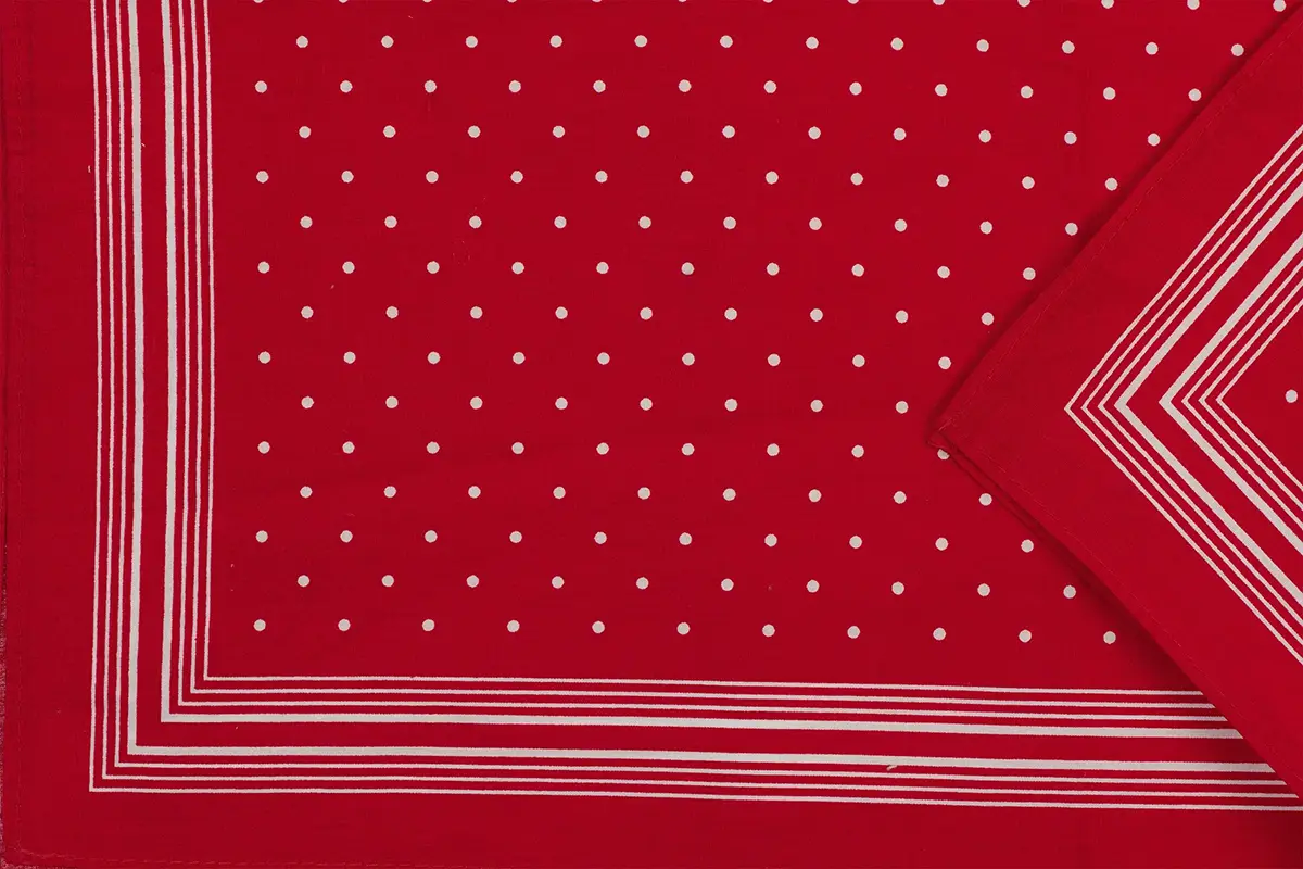 Boeren zakdoek rood kleine stippel 55 x 55 cm