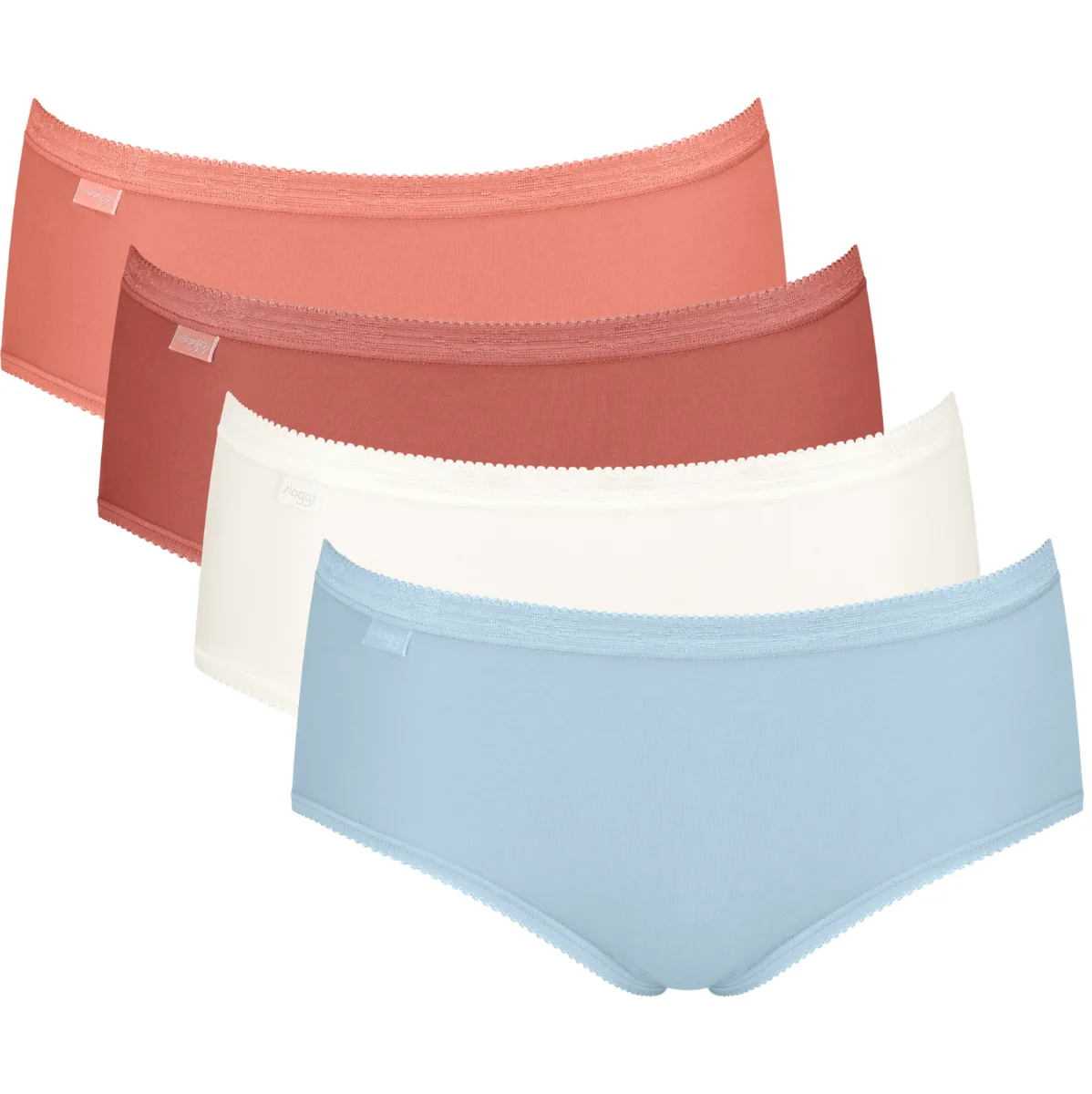 Sloggi 4-pack dames Basic Midi slips - Multicolor
