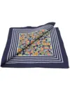 Boeren zakdoek  Paisley donkerblauw 55 x 55 cm