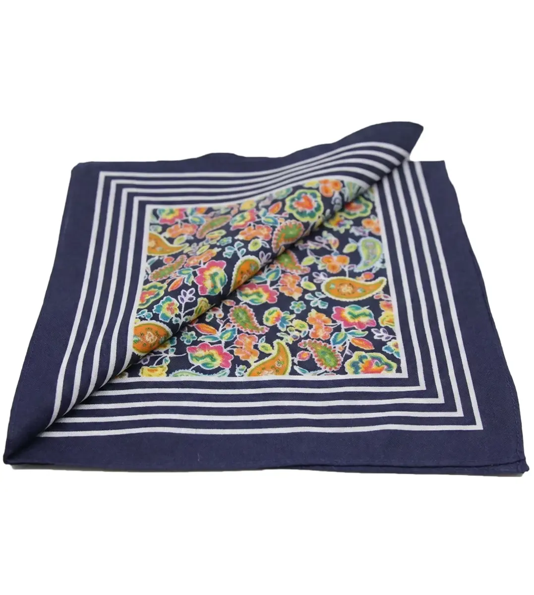 Boeren zakdoek  Paisley donkerblauw 55 x 55 cm