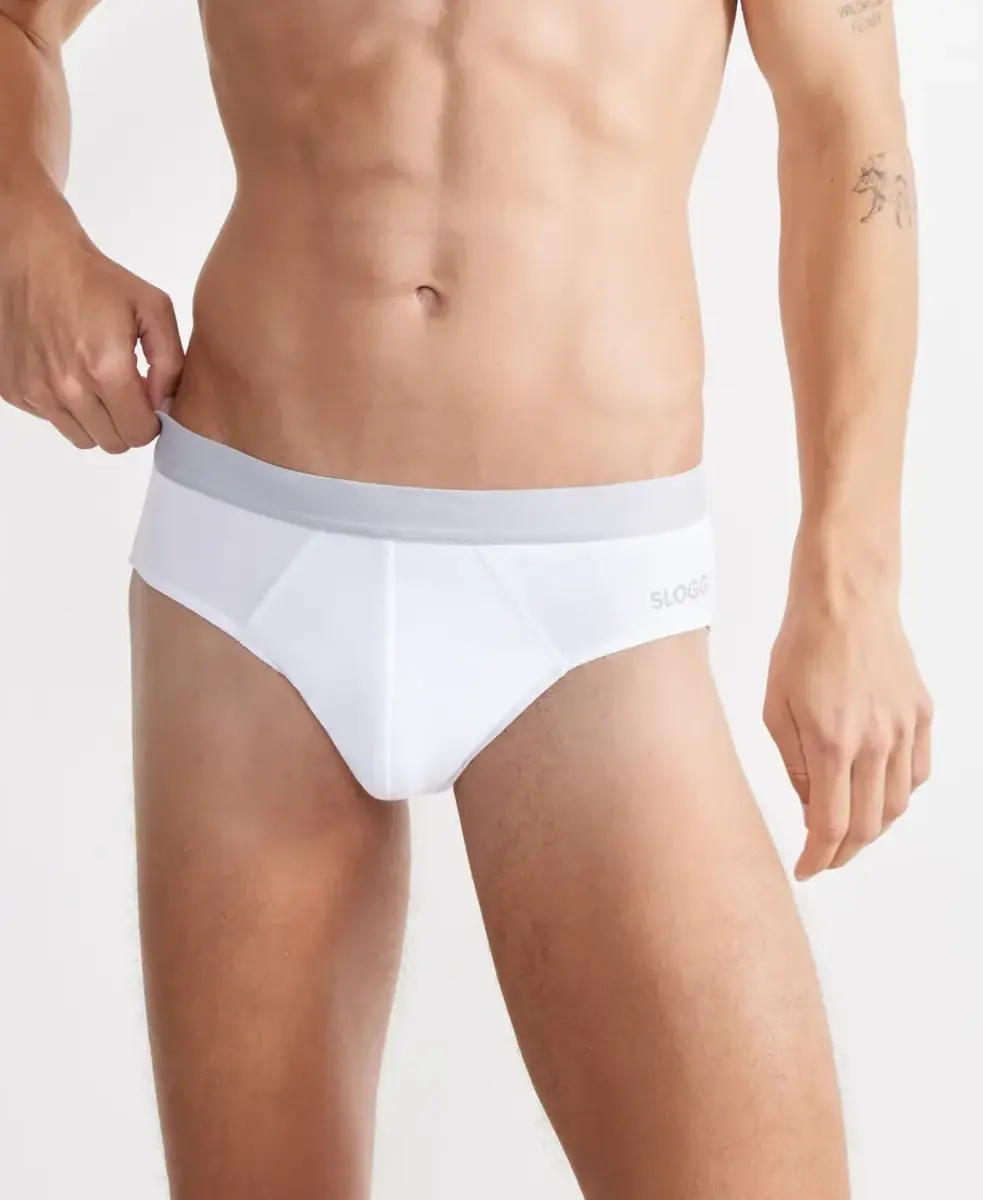 Sloggi 2-Pack heren slips - GO Abc brief - Biologisch katoenen heren onderbroeken met elastische band - Milieuvriendelijk - Duurzaam