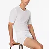 Schiesser heren T-Shirt Rib - Feinrib Original - 100% katoenen witte heren ondershirts korte mouw