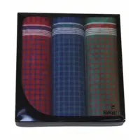 Swan 3 stuks Heren zakdoeken Blok donker