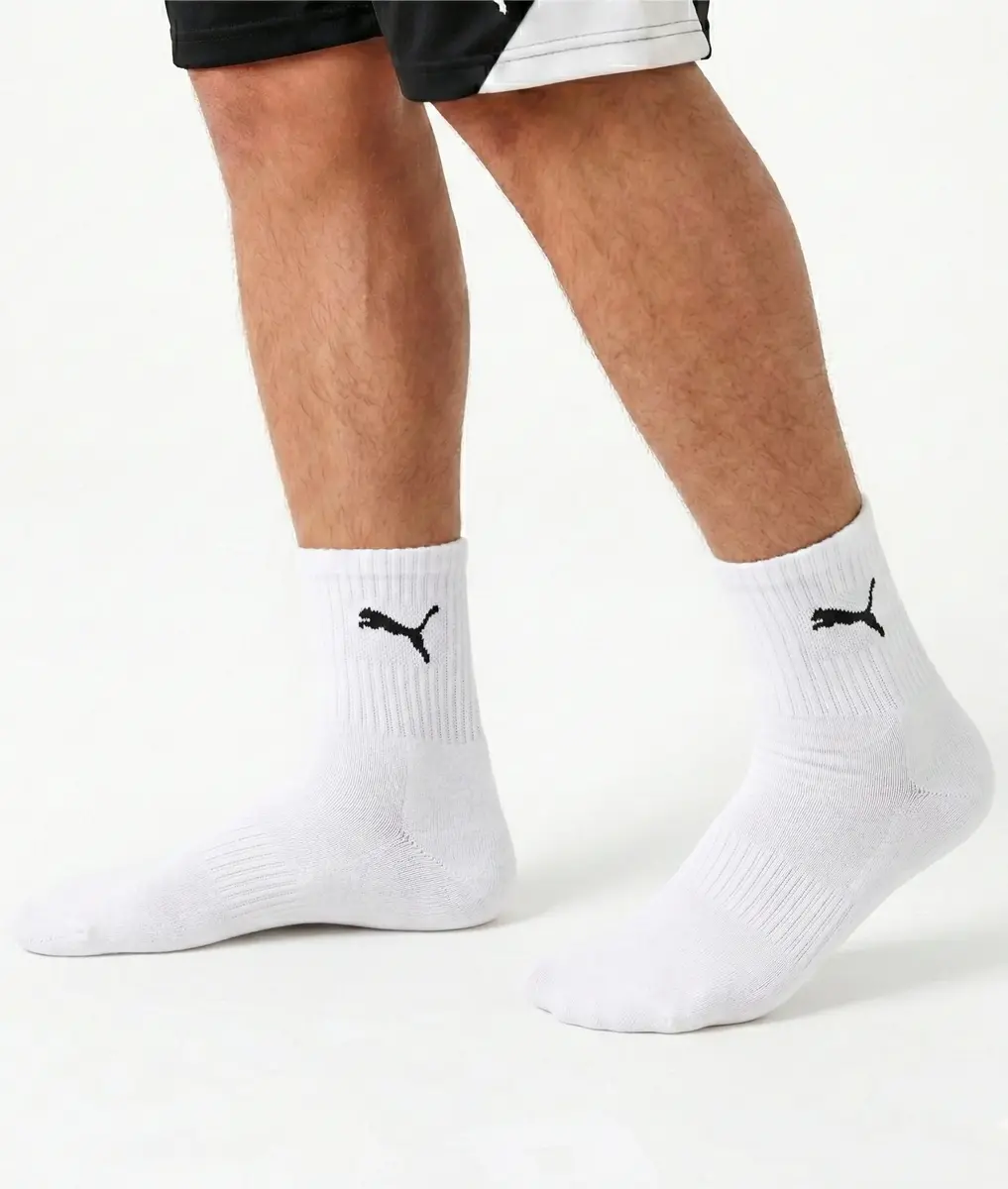 Puma 6-paar Crew sport sokken - Short - Halfhoge katoenen sportsokken - Dames - witte sportsokken - Copy