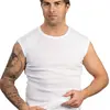 HL-tricot mouwloos shirt heren - 100% katoen - Ondershirt zonder mouwen wit - Mannen