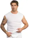 HL-tricot mouwloos shirt heren - 100% katoen - Ondershirt zonder mouwen wit - Mannen