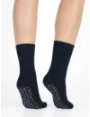 Basset  Homepads Antislip sokken donkerblauw 1-paar - Katoenen Grip huissokken