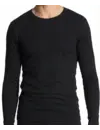 HL-tricot heren ondershirt Lange mouw zwart - Heren T-shirt 100% katoen