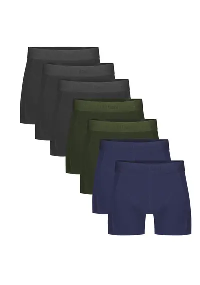 Bamboo Basics 7-pak heren boxers - Rico - Zwart/Blauw/Groen