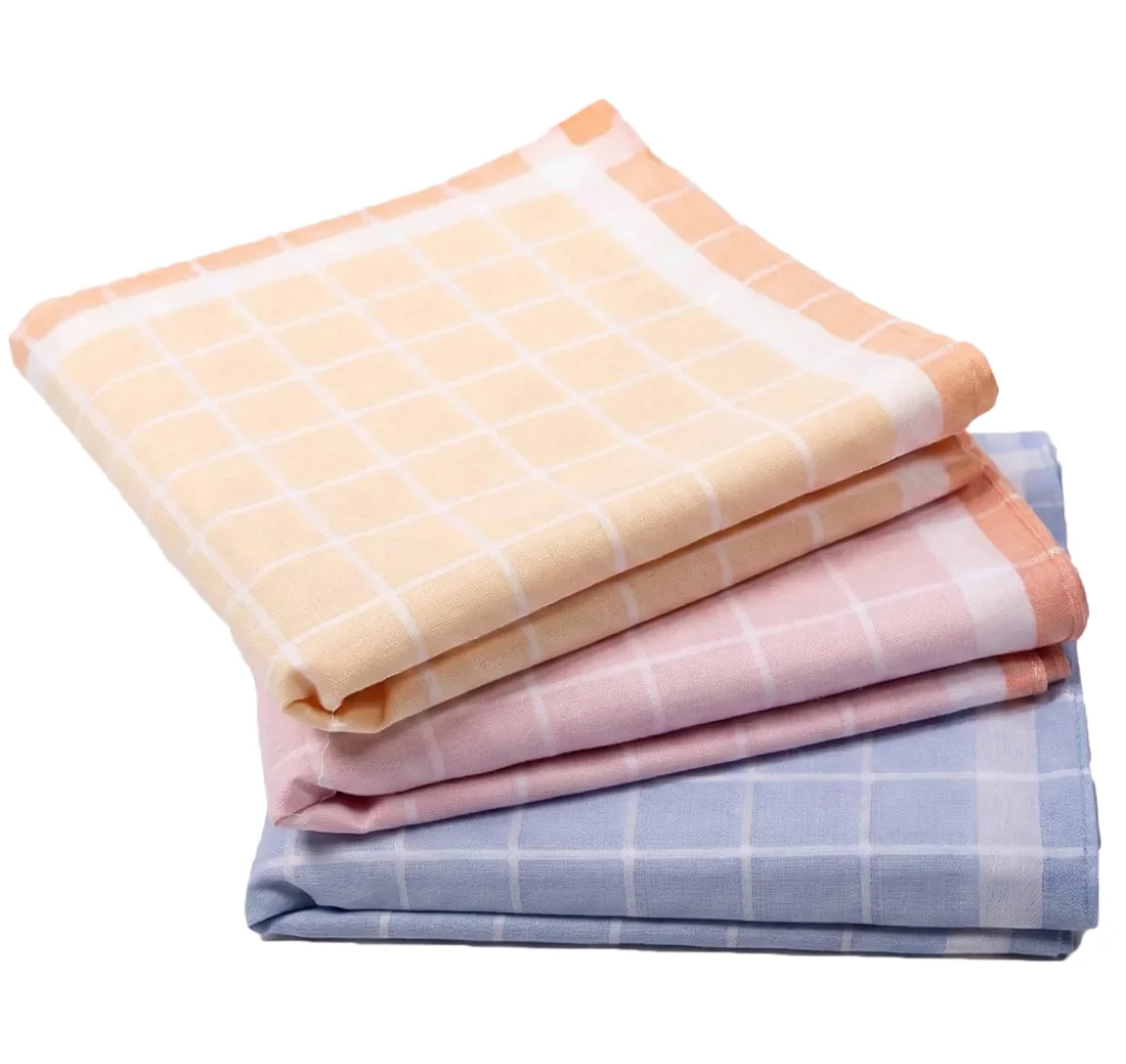 Swan 12 stuks Dames zakdoeken Ruit