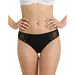 Nina von C dames mini slip kant - Elastisch katoenen lage dames onderbroeken - Zwart